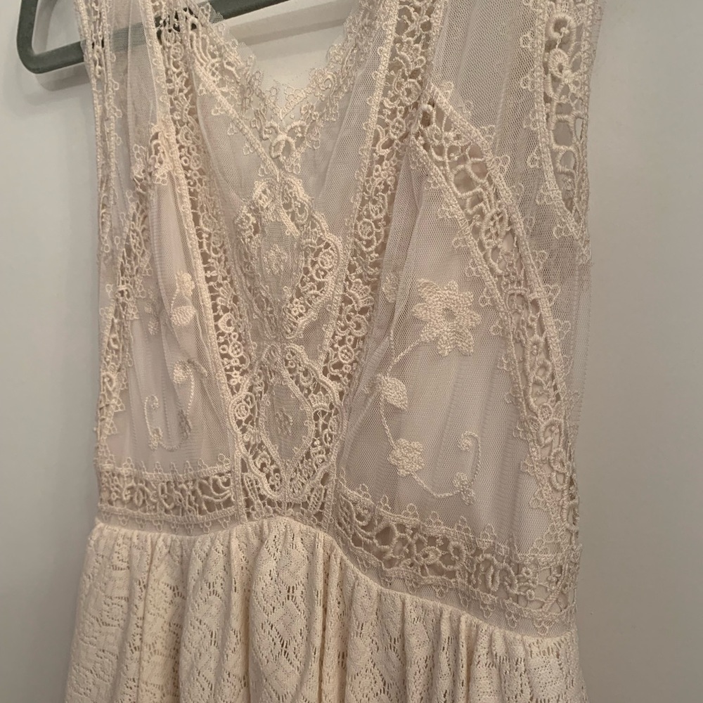Free People off white lace dress